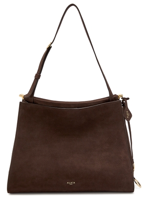 Alaïa Nubuck Shoulder bag - Chocolate - One Size