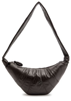 Lemaire Medium Croissant Leather Shoulder bag - Dark Chocolate - One Size