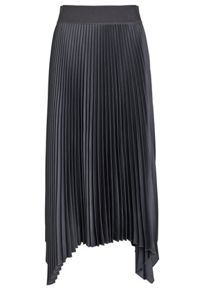 Joseph Ade Plissé Satin Midi Skirt - Grey - 42 (UK14 / L)