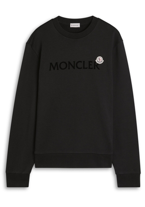 Moncler Logo Badge Cotton Sweatshirt - Black - XL