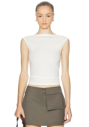 St. Agni Organic Cotton Ballerina Top in White - White. Size L (also in XS).