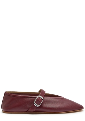 LE Monde Beryl Stella Leather Ballet Flats - Burgundy - 39 (IT39 / UK6)