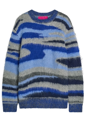 The Elder Statesman Topo Jacquard Brushed Alpaca-blend Jumper - Multicoloured 1 - S