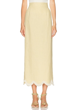 Posse Essie Column Skirt in Dusty Citron - Yellow. Size S (also in XL).