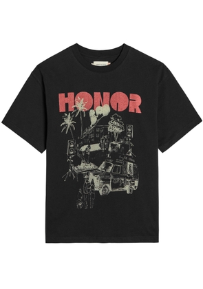 Honor The Gift Printed Cotton T-shirt - Black - L