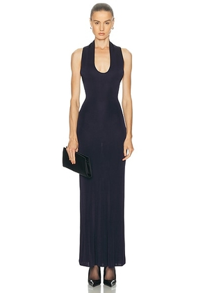 SRG Minerva Knit Gown in Midnight Navy - Navy. Size L (also in M, S, XL, XS).