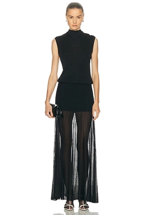 SRG Charmain Blouson Dress in Black - Black. Size L (also in M, S, XL, XS, XXS).