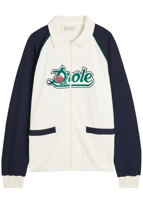 DRÔLE DE Monsieur La Veste Piqué Drôle Logo Cotton Jacket - Off White - M