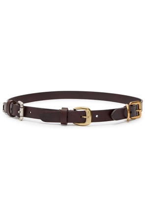 Etro Multi-buckle Leather Belt - Brown - 85 (UK12 / M)