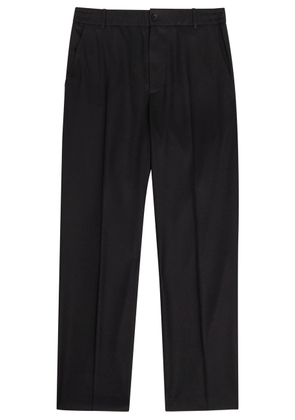 Moncler Wide-leg Wool Trousers - Black - 52 (W36 / XL)