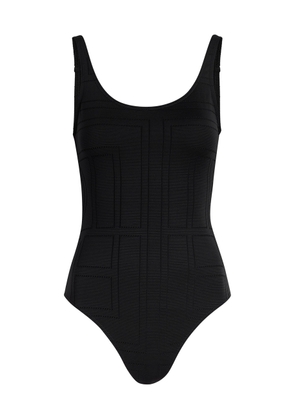 Toteme Monogram Pointelle Swimsuit - Black - XS (UK6 / XS)
