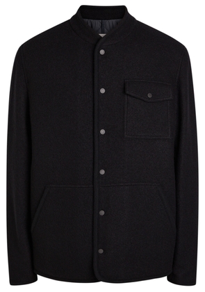 Moncler Boiled Wool Overshirt - Black - XL
