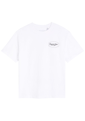 Only The Blind White Echoes Of Angels Embroidered Cotton T-shirt - XL
