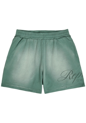 Represent Owners Club Script Cotton-mesh Shorts - Green - L