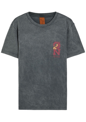 Nudie Jeans Roy Printed Cotton T-shirt - Charcoal - S