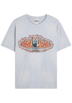 Chew Forever Static Printed Cotton T-shirt - White - S