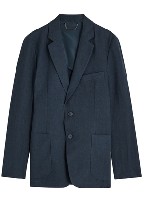Percival Tailored Linen Blazer - Navy - 46 (UK36 / S)