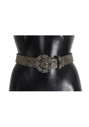 Dolce & Gabbana  Crystal Buckle Sequined Waist Belt - 65 cm / 26 Inches