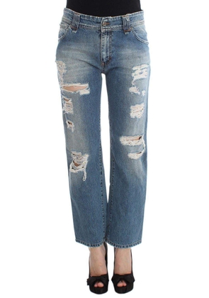 John Galliano   Boyfriend Fit Cropped Jeans - W24