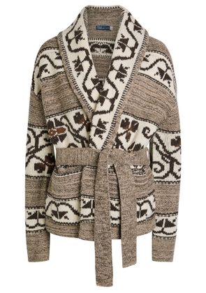 Polo Ralph Lauren Fair Isle Wool-blend Cardigan - Natural - XL (UK16 / XL)