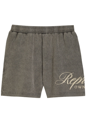 Represent Owners Club Script Cotton-mesh Shorts - Grey - XL