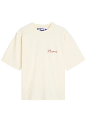 Picante Tailor Logo-print Cotton T-shirt - Ivory - M