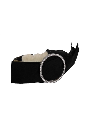 Dolce & Gabbana  Black Crystal White Diadem Headband