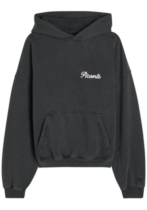 Picante Tailor Logo-embroidered Hooded Cotton Sweatshirt - Black - M