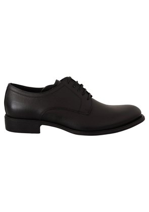 Dolce & Gabbana Black Leather Lace Up Mens Formal Derby Shoes - EU41/US8
