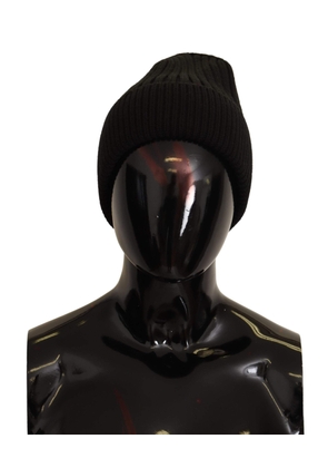 Dolce & Gabbana Black Wool Knit Women Winter Hat