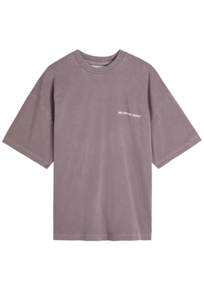 Mki Miyuki Zoku Uniform Logo-print Cotton T-shirt - Raisin - XL