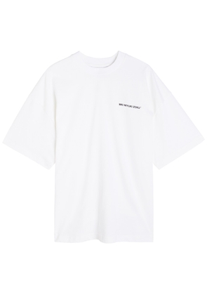 Mki Miyuki Zoku Uniform Logo-print Cotton T-shirt - White - L