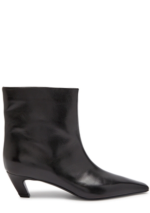 Khaite Arizona 50 Leather Ankle Boots - Black - 41 (IT41 / UK8)