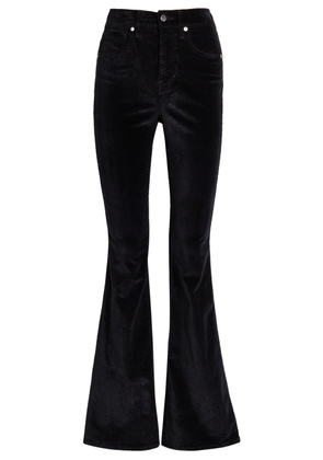 Veronica Beard Beverly Skinny Flared-leg Velvet Jeans - Black - 28 (W28 / UK10 / S)