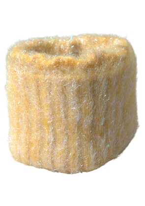 Dolce & Gabbana Yellow Polyester Mohair Fiber Neck Wrap Scarf