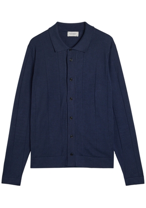 John Smedley Floyd Cotton Cardigan - Navy - S