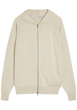 John Smedley Carty Hooded Merino Wool Sweatshirt - Beige - XL
