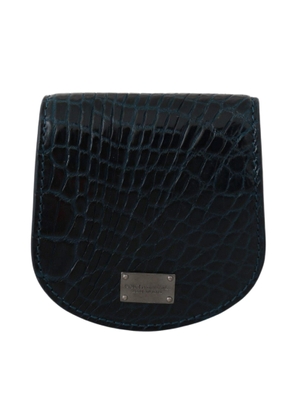Dolce & Gabbana Blue Exotic Skins Condom Case Holder Pocket