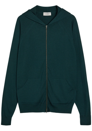John Smedley Carty Hooded Merino Wool Sweatshirt - Dark Green - L