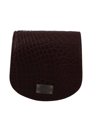 Dolce & Gabbana  Brown Exotic Skin Pocket Condom Case Holder