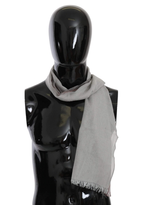 COSTUME NATIONAL C’N’C   Fringe Neck Wrap Cotton Scarf