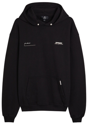 Represent Patron of The Club Logo Hooded Cotton Sweatshirt - Black - Xxl