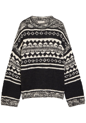 Free People Dani Patterned Cotton-blend Jumper - Black - S (UK 8-10 / S)