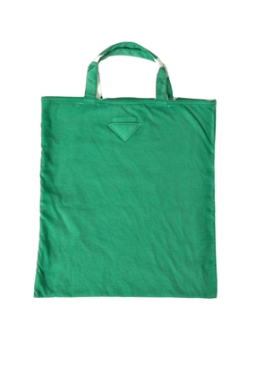 Prada Elegant Green Fabric Tote Bag