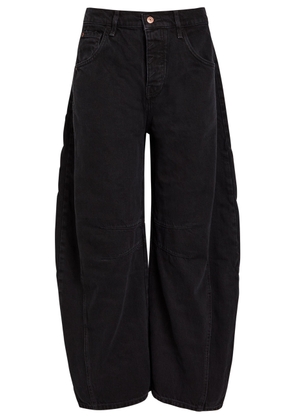 Free People Good Luck Barrel-leg Jeans - Black - 28 (W28 / UK10 / S)