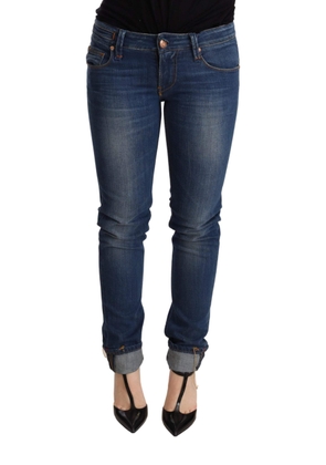 Acht Blue Washed Low Waist Skinny Denim Jeans Pant - W26