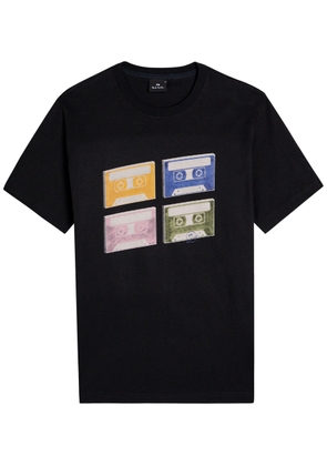 PS Paul Smith Tapes Printed Cotton T-shirt - Black - Xxl