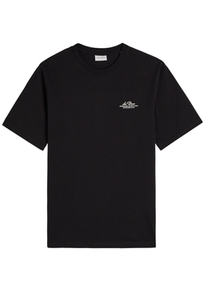 Les Deux Ben Globe Printed Cotton T-shirt - Black - XL