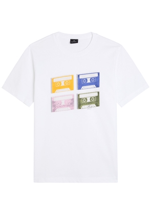PS Paul Smith Tapes Printed Cotton T-shirt - White - Xxl