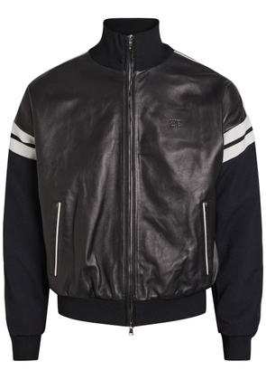 Wales Bonner Nomad Leather-panelled Jacket - Black - XL